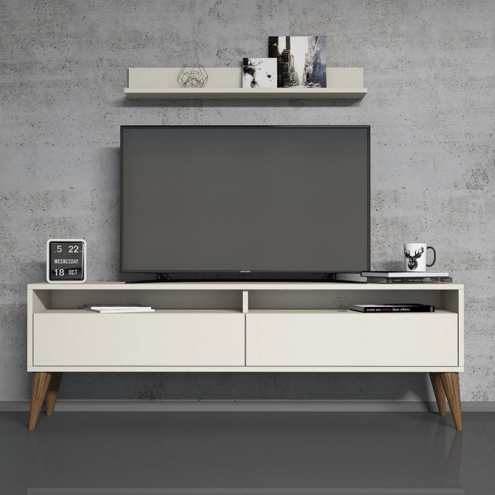 Hanah Home Mueble de TV Moderno Crema